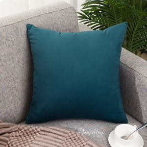 Designer Dutch Velvet Geometric Cushion Cover 45x45 cm (18 inches x 18 inches) - Blue