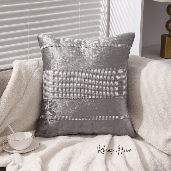 Grey diamante cushions hotsell